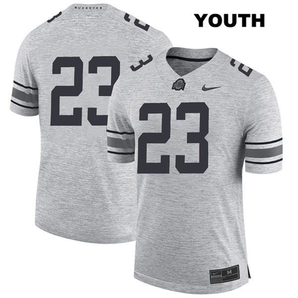 Ohio State Buckeyes Youth Jahsen Wint #23 Gray Authentic Nike No Name College NCAA Stitched Football Jersey PM19J80XF